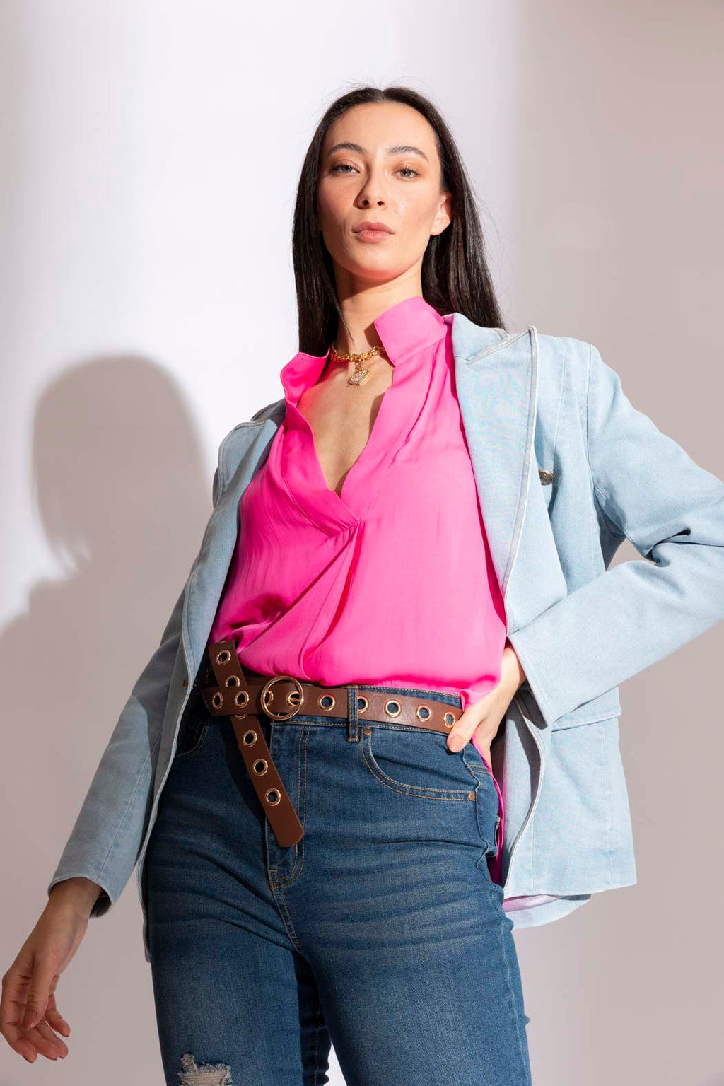 Light Denim Sisca Blazer