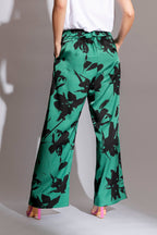 Green/black Paperbag Pants