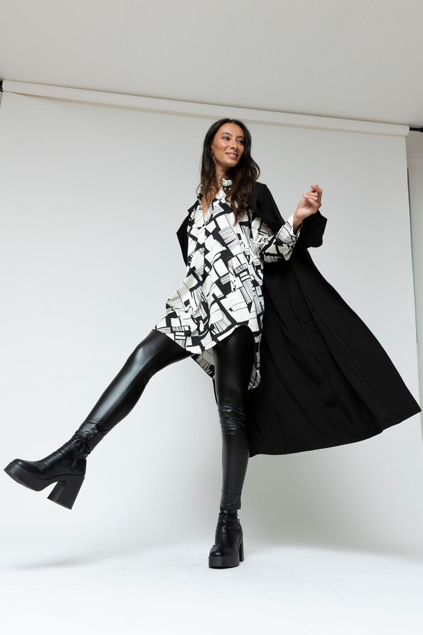 Black Waxed Leggings - Final Sale