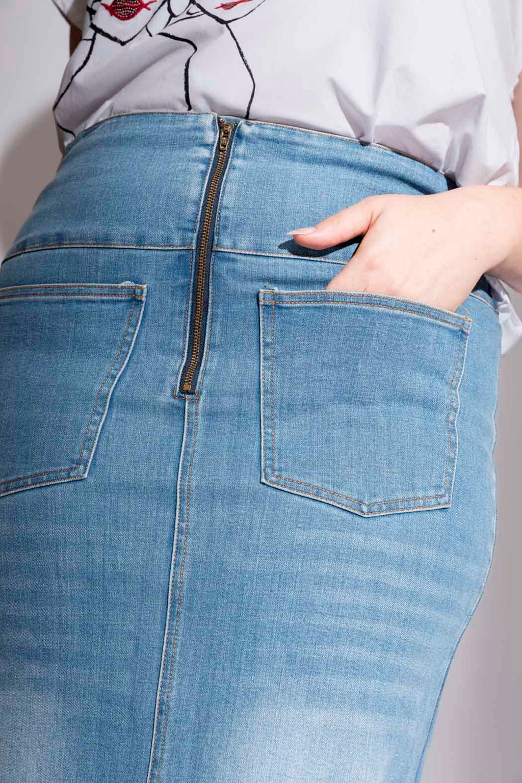 Mid Denim Nevada Skirt