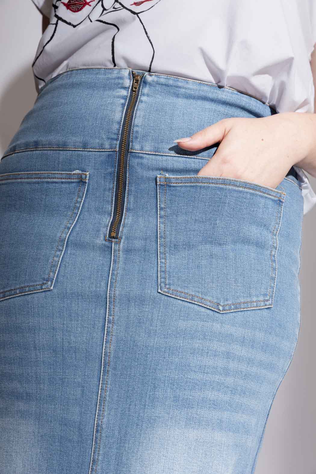 Mid Denim Nevada Skirt