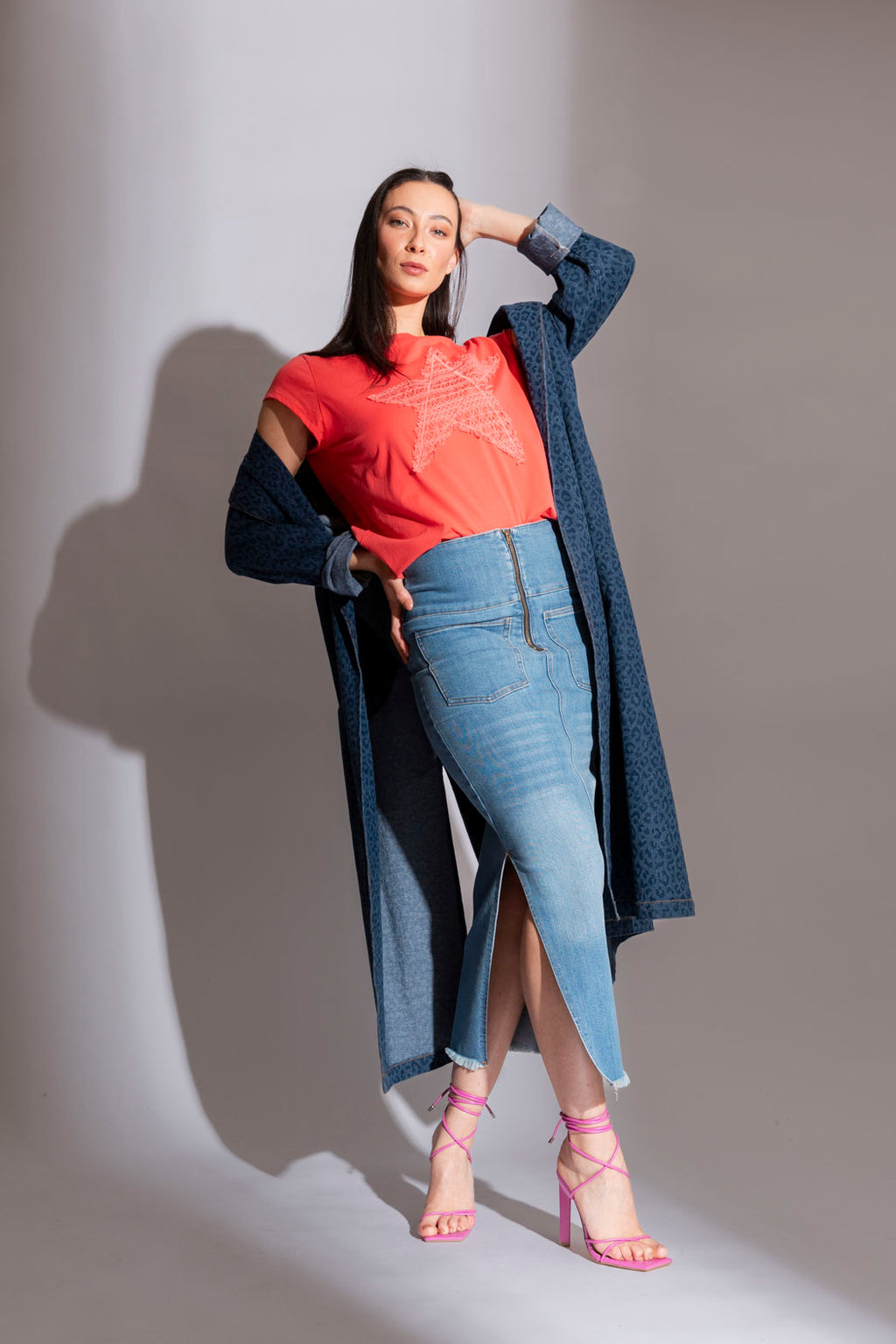 Mid Denim Nevada Skirt