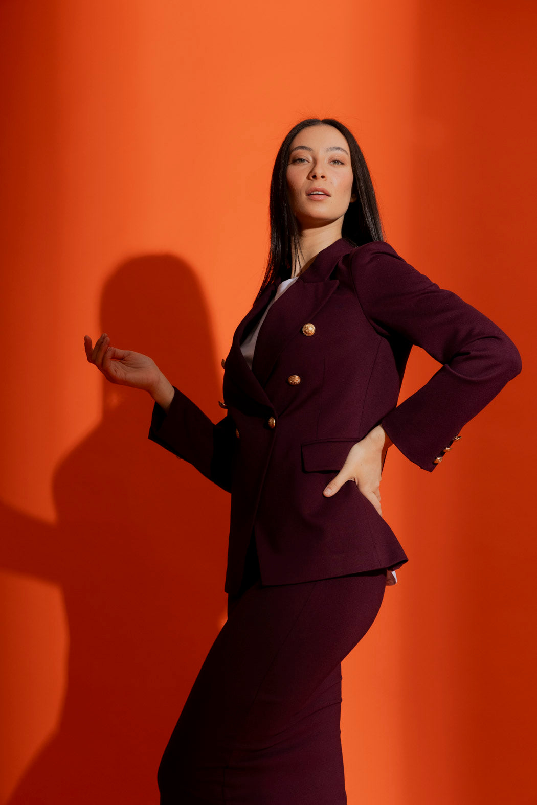 Merlot Ponte Sisca Blazer - SALE