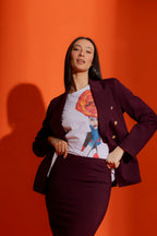 Merlot Ponte Sisca Blazer - SALE