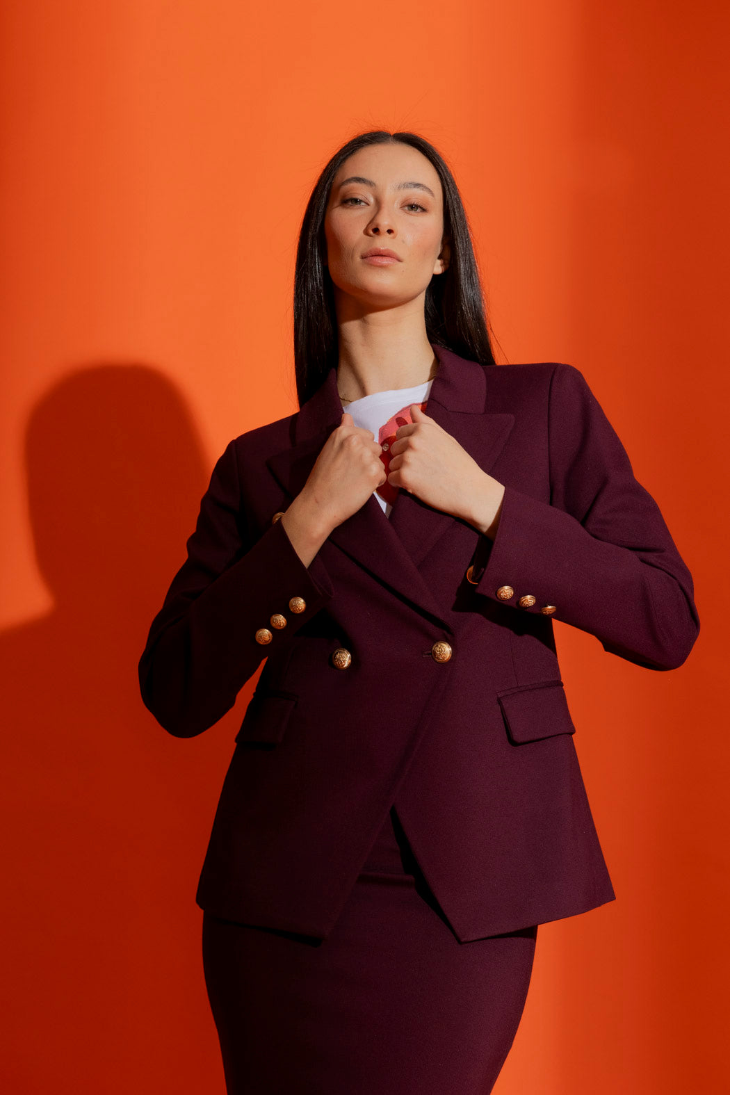 Merlot Ponte Sisca Blazer - SALE