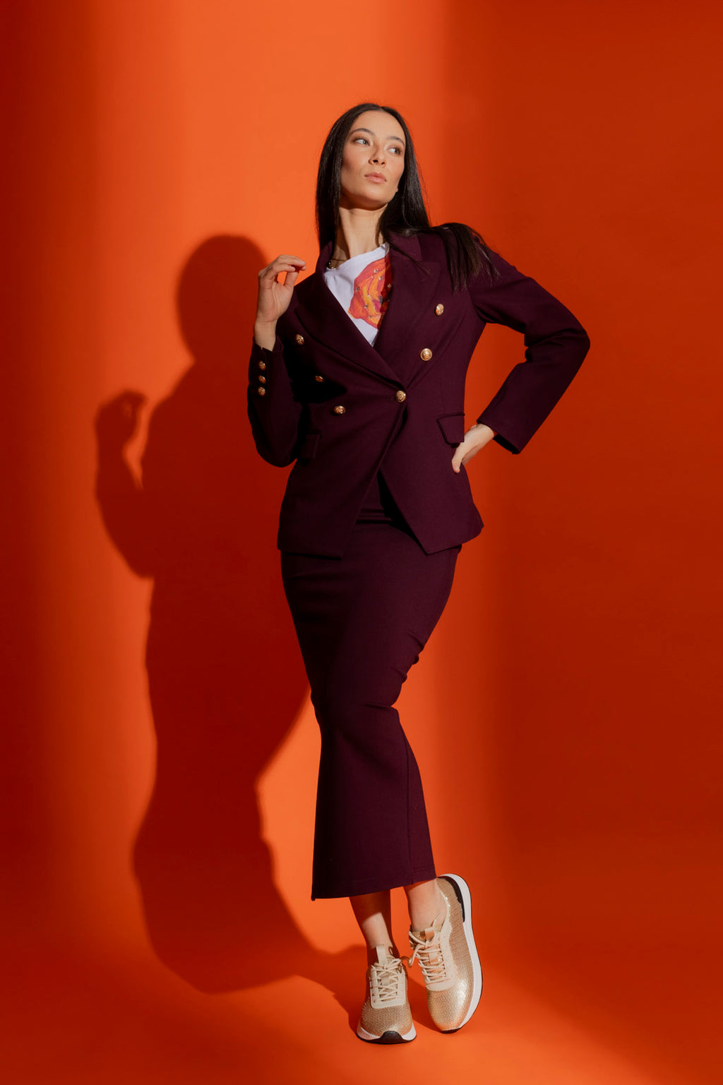 Merlot Ponte Sisca Blazer - SALE
