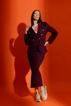 Merlot Ponte Sisca Blazer - SALE
