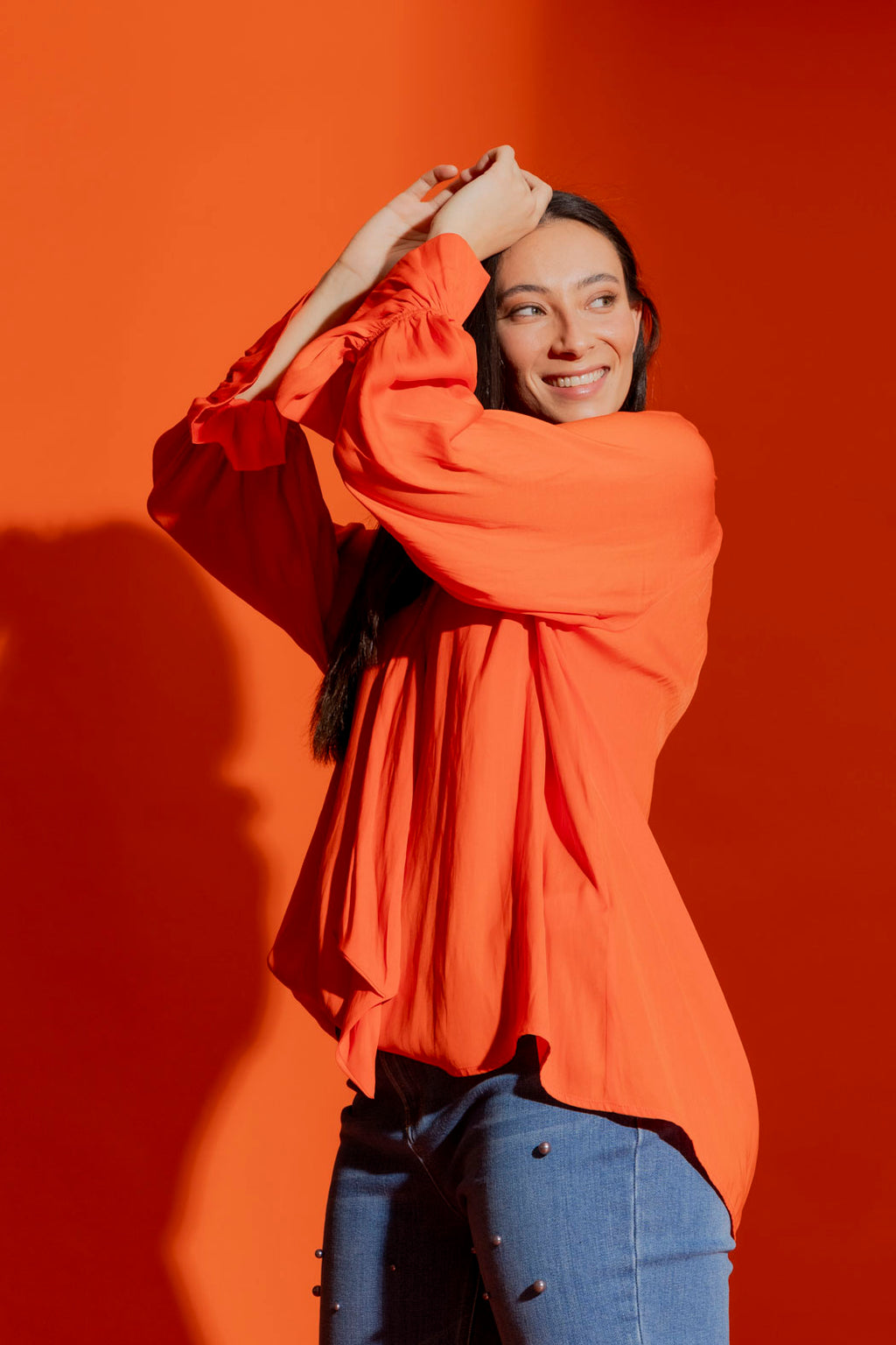 Orange Victoria Blouse