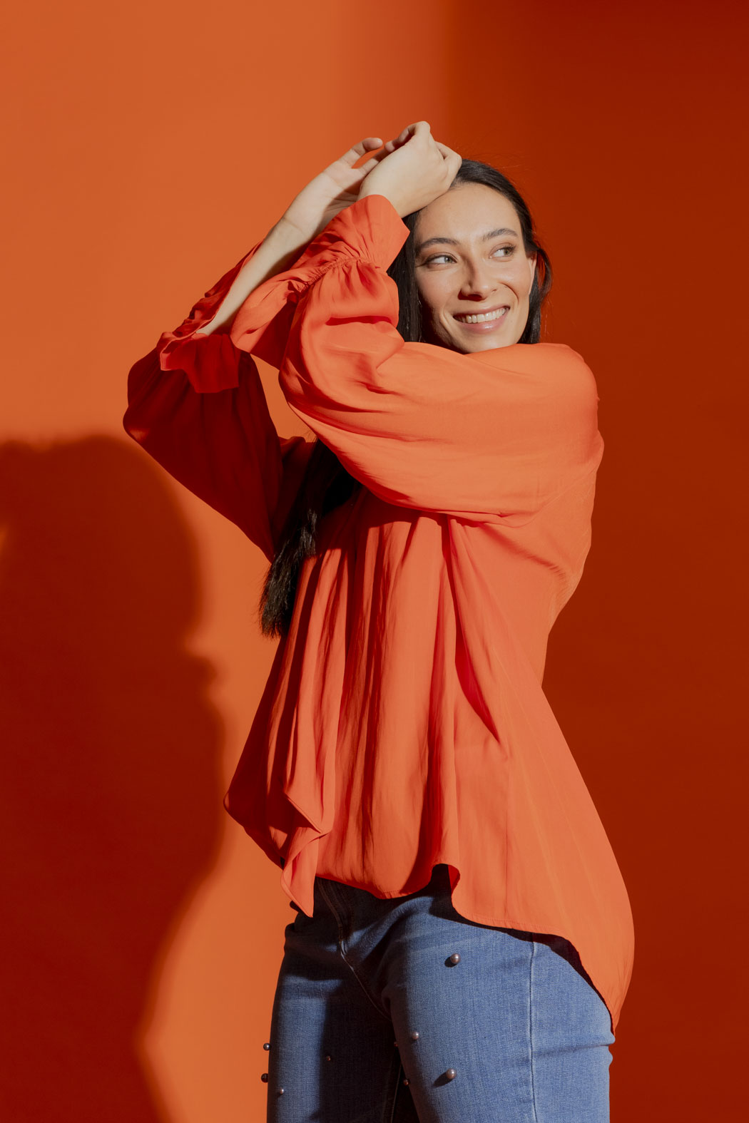 Orange Victoria Blouse