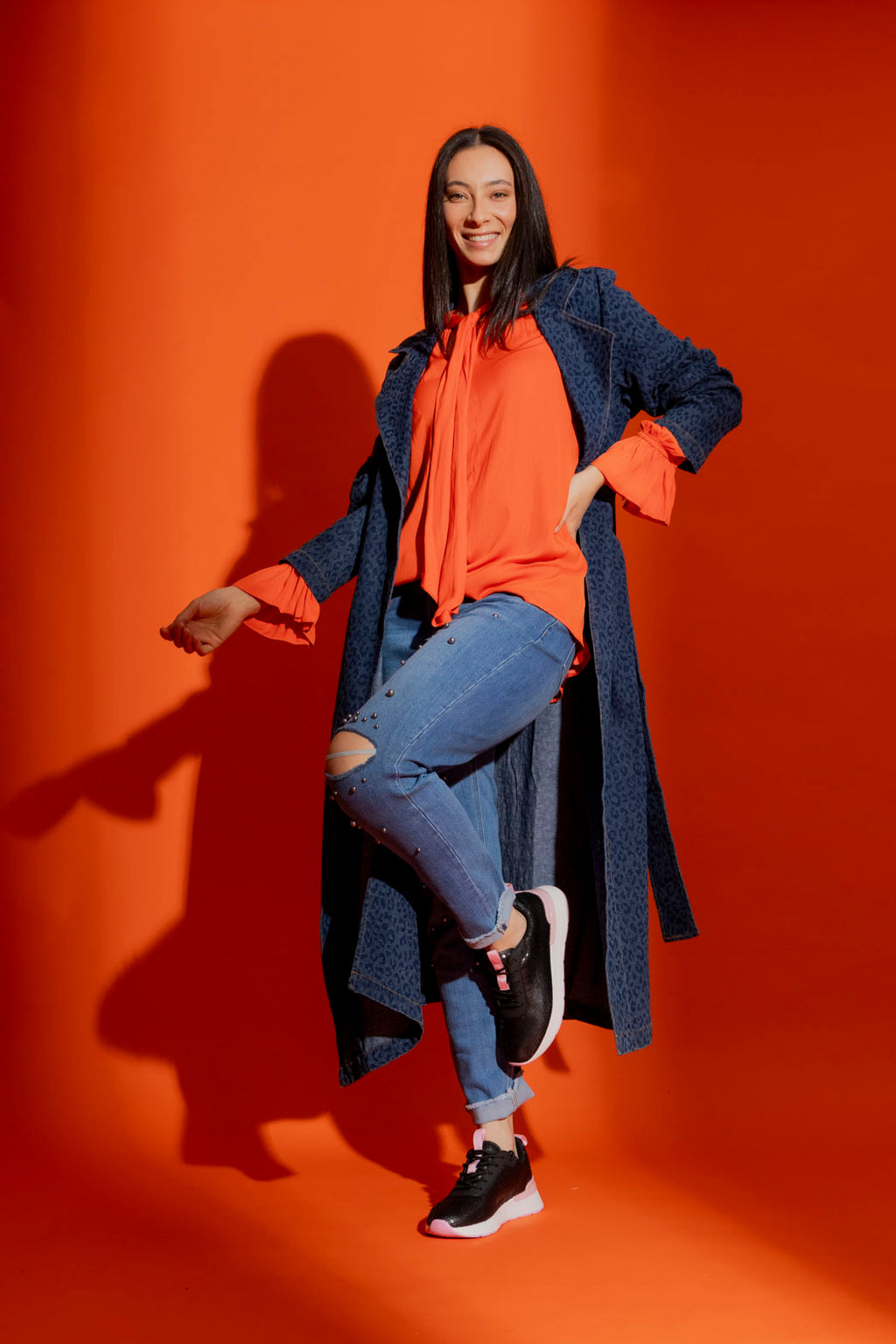 Orange Victoria Blouse