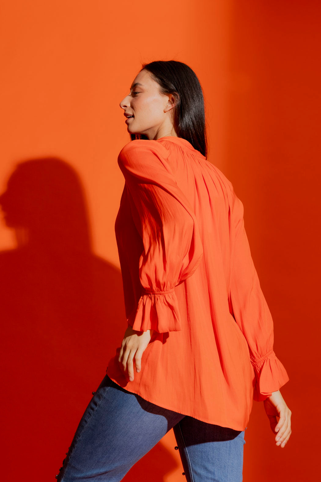 Orange Victoria Blouse