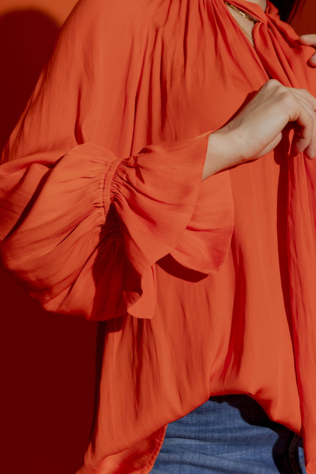 Orange Victoria Blouse