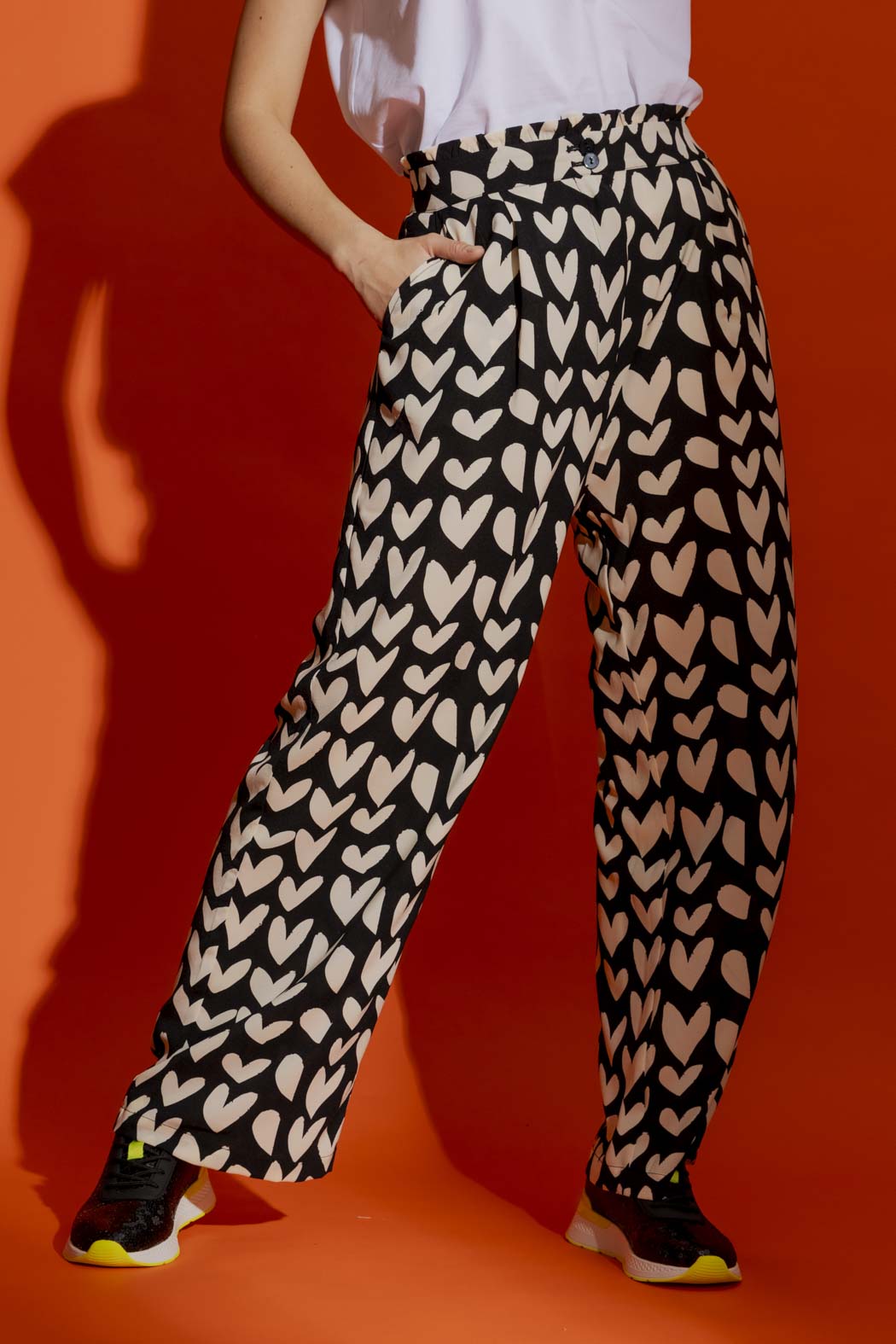 Ivory Hearts Vogue Pants