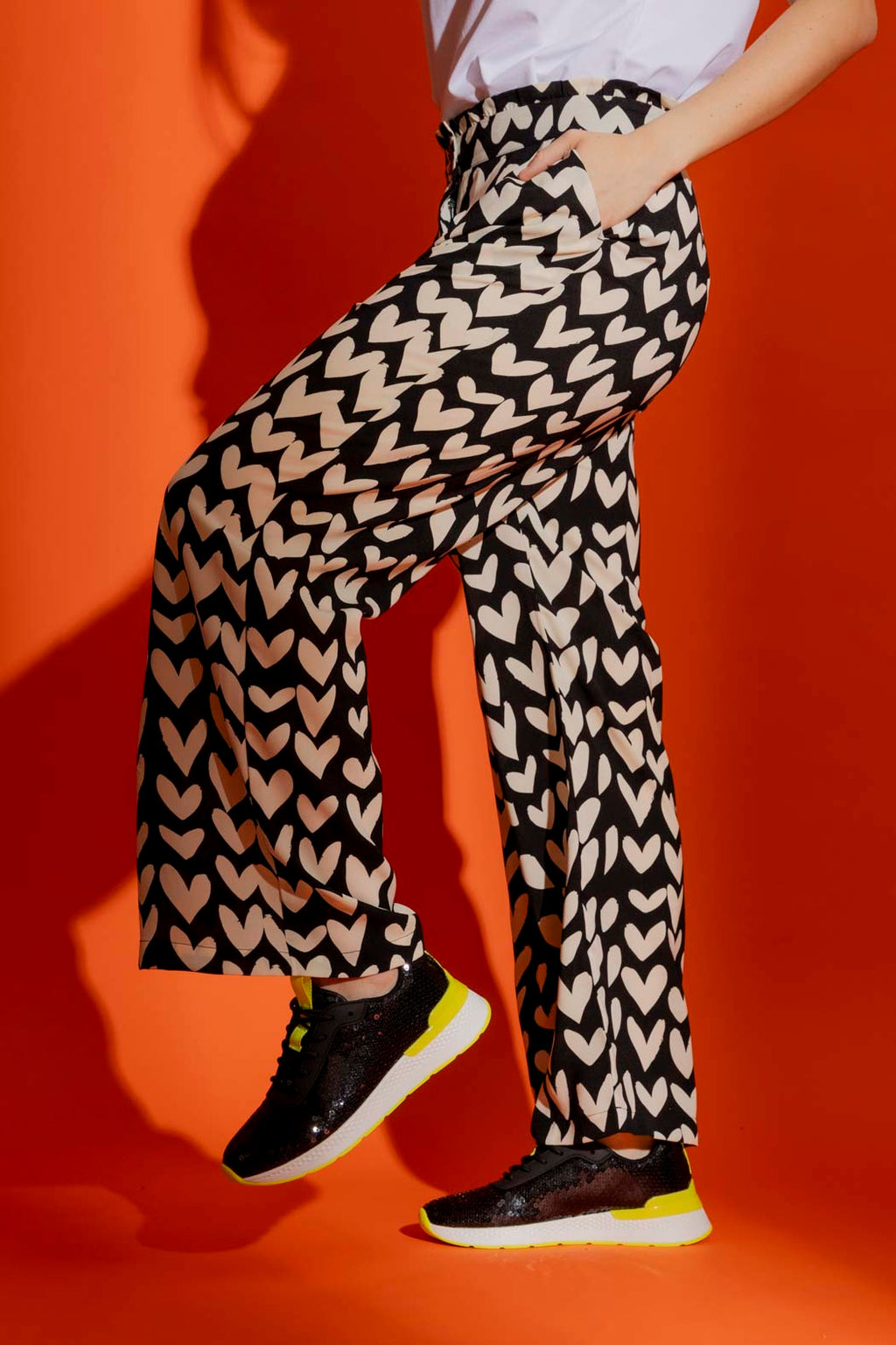 Ivory Hearts Vogue Pants