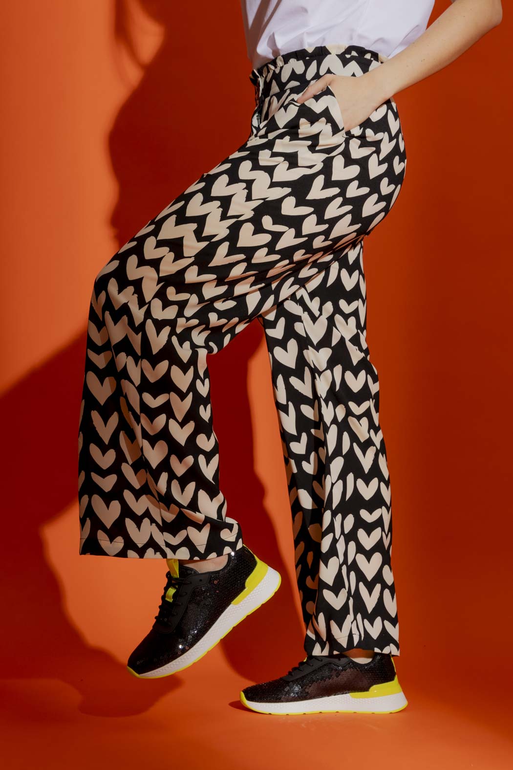 Ivory Hearts Vogue Pants