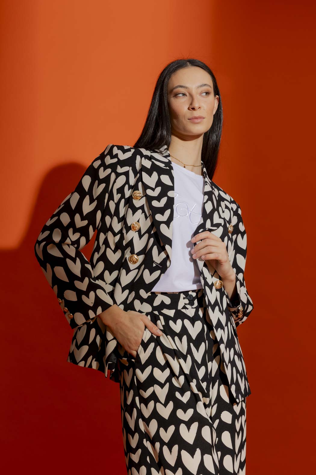 Ivory Hearts Sisca Blazer