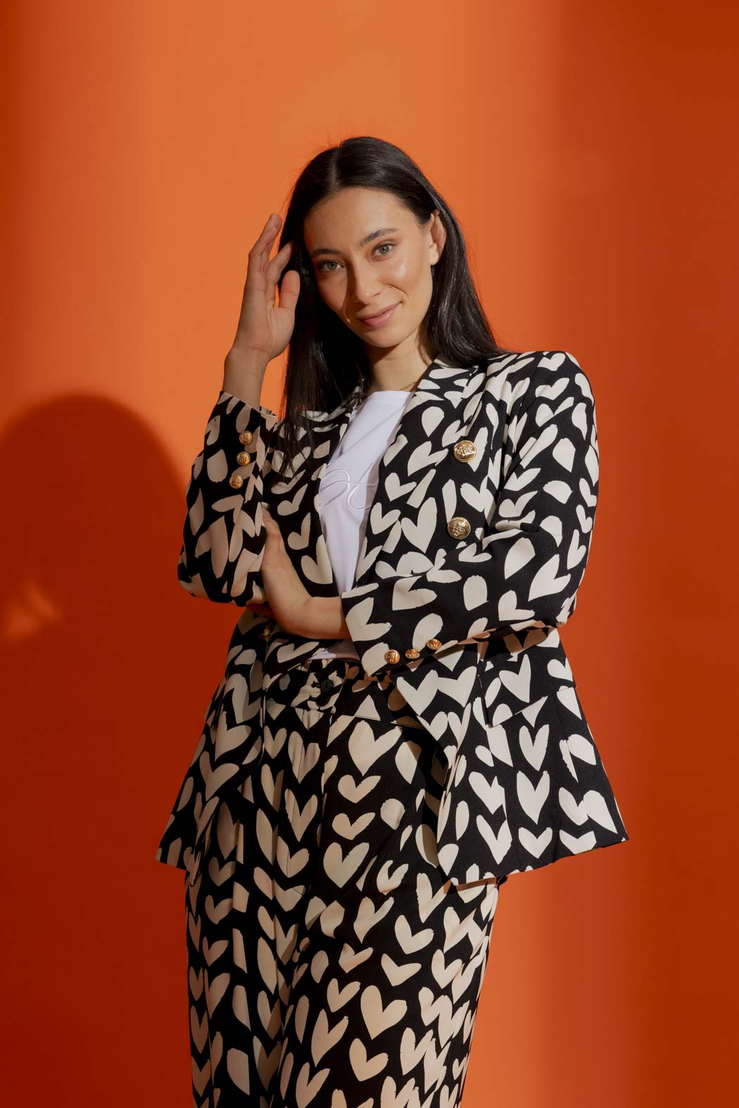 Ivory Hearts Sisca Blazer