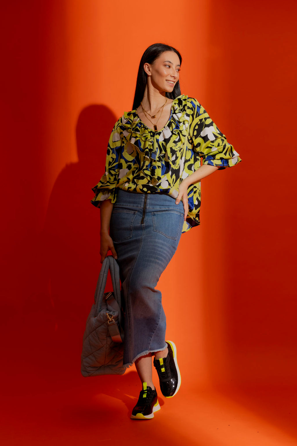 Silky Frill Blouse 60221a H