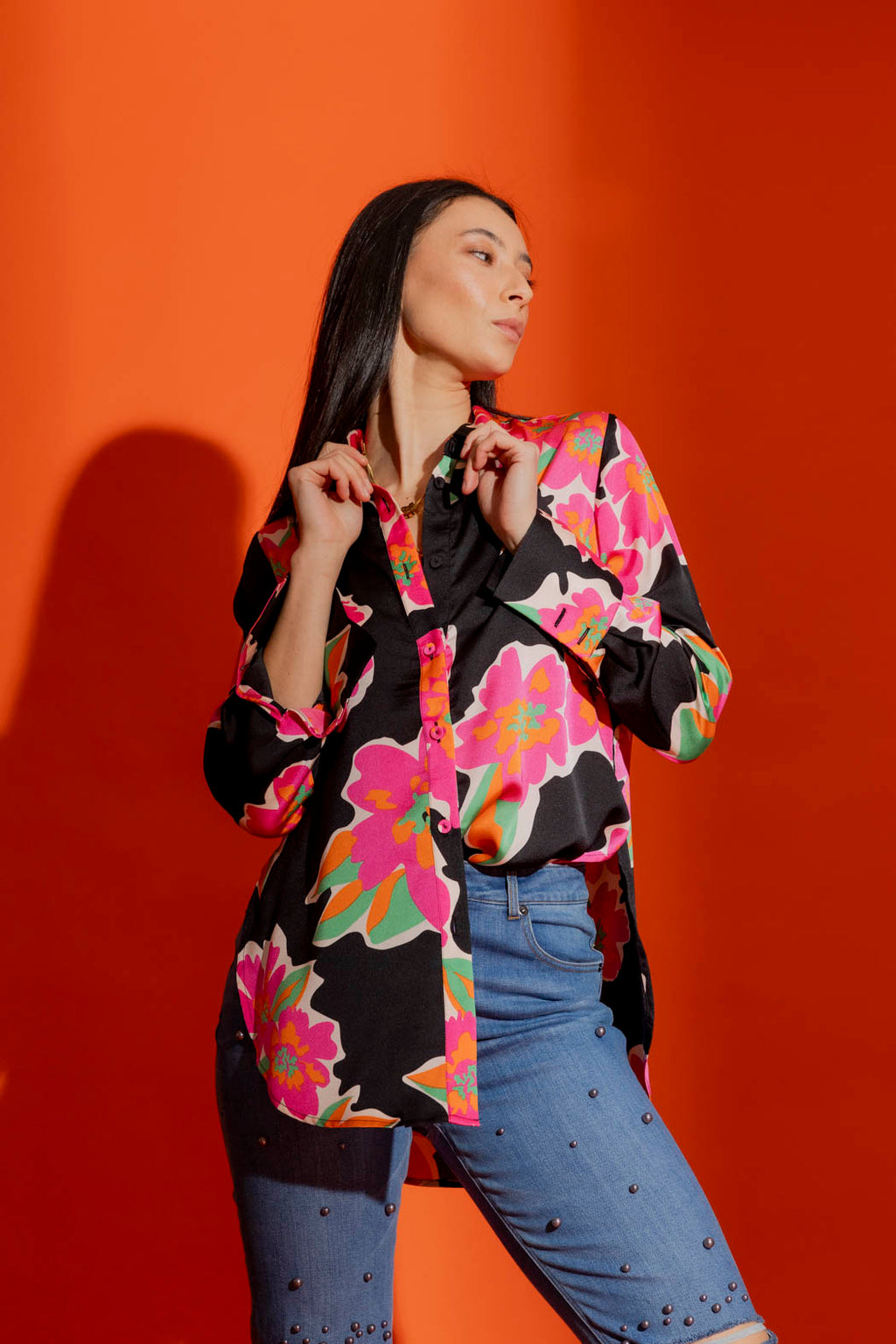 Pink Floral Charlie Shirt