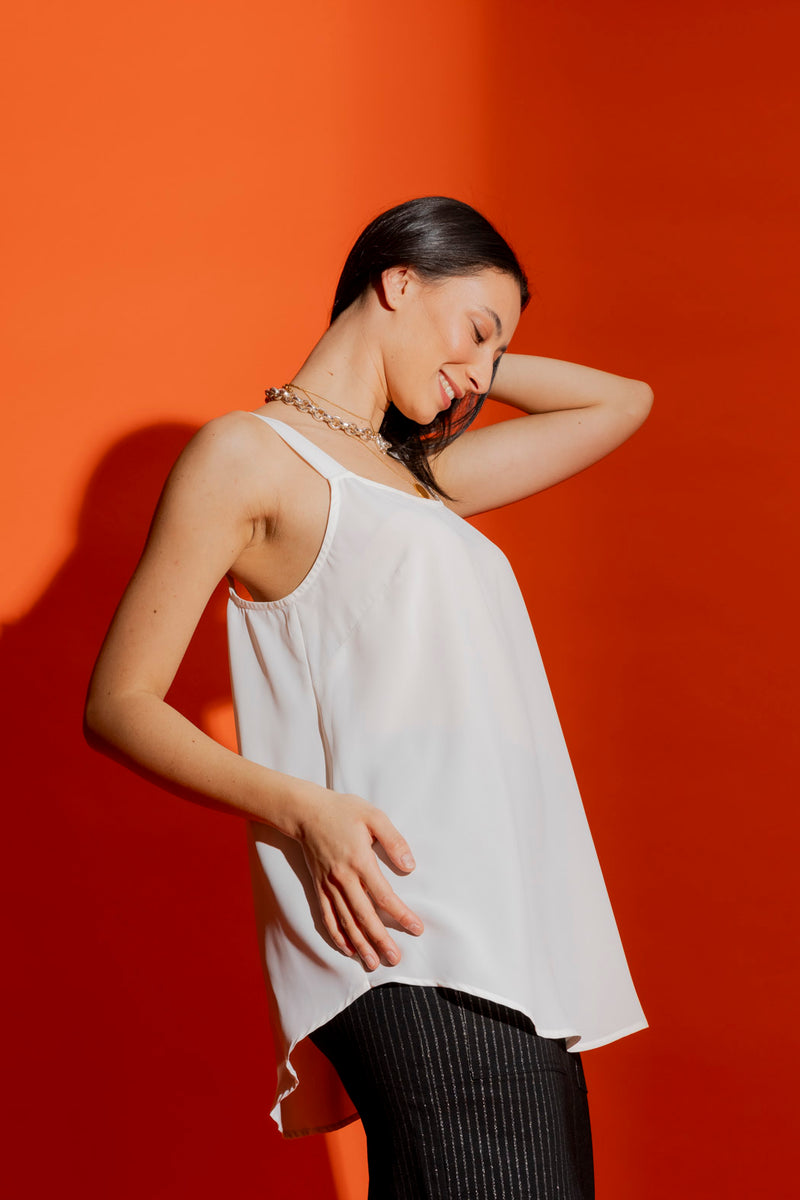 Ivory Wide Strap Cami