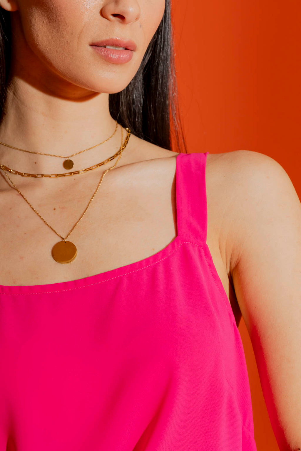 Pink Wide Strap Cami