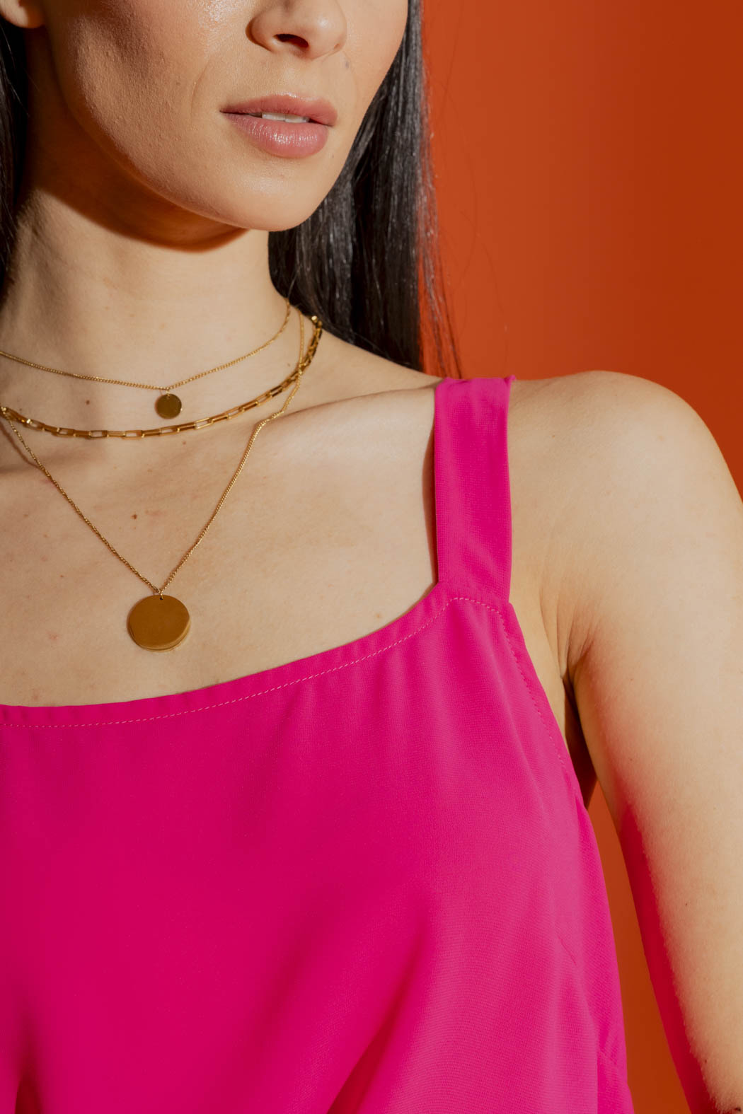 Pink Wide Strap Cami