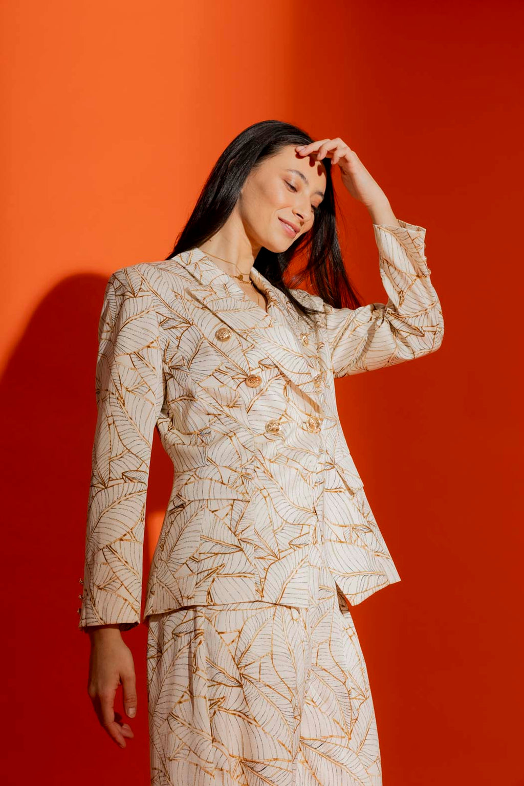 Ivory Leaf Sisca Blazer