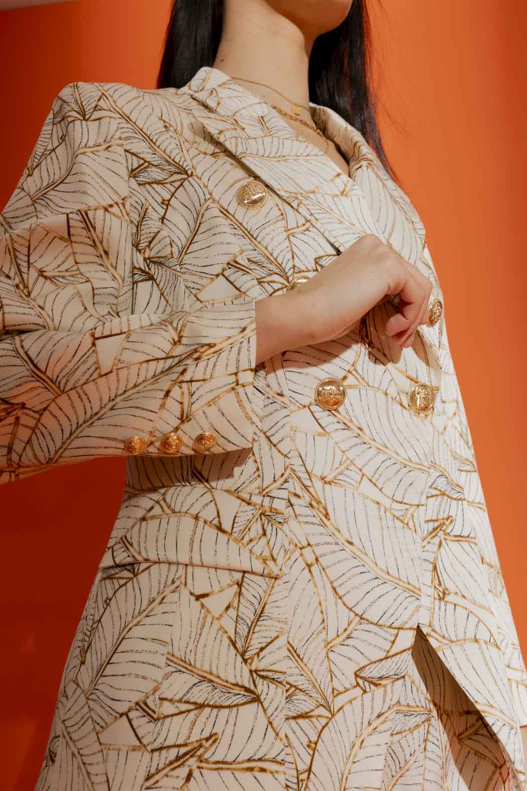 Ivory Leaf Sisca Blazer