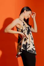 Beige / Black Wide Strap Cami