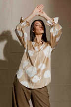 Taupe Femme Blogger Shirt