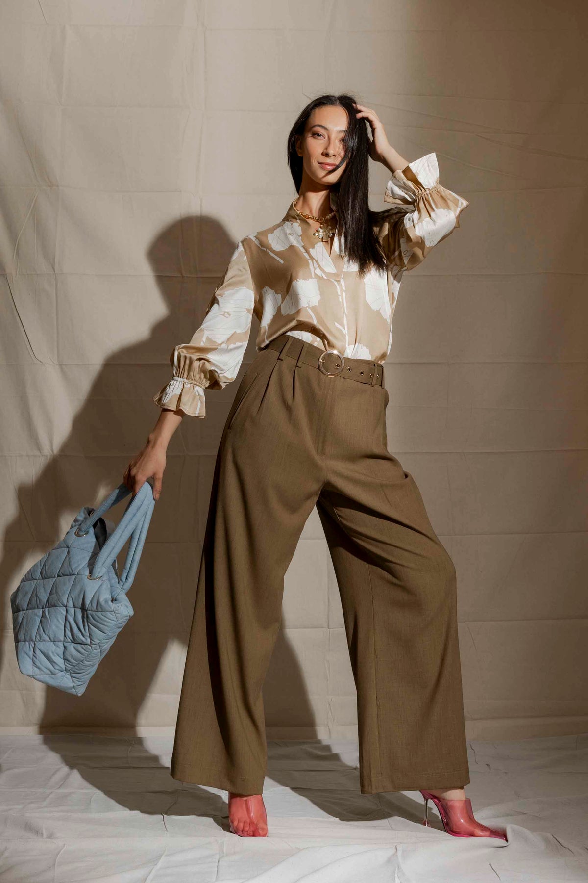Taupe Femme Blogger Shirt