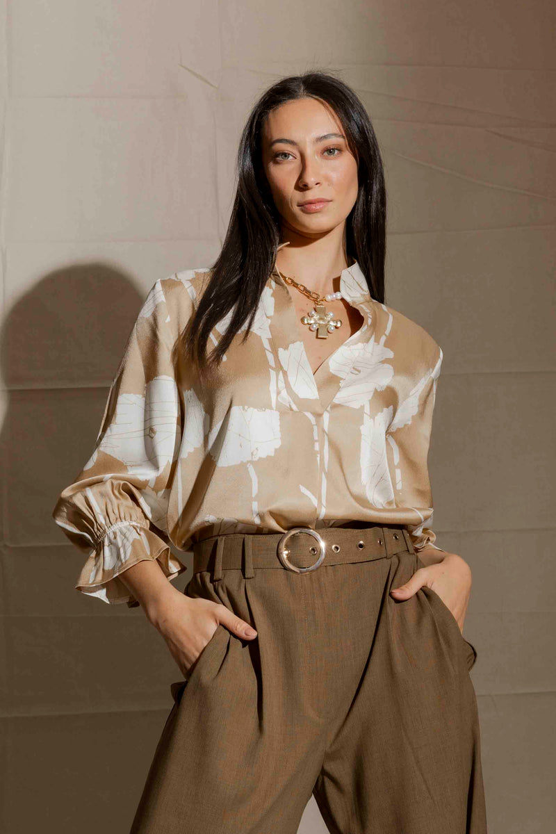 Taupe Femme Blogger Shirt