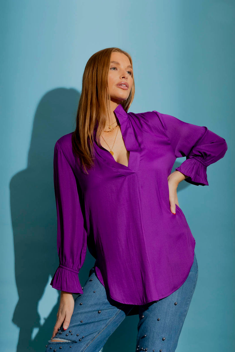 Magenta Femme Blogger Shirt
