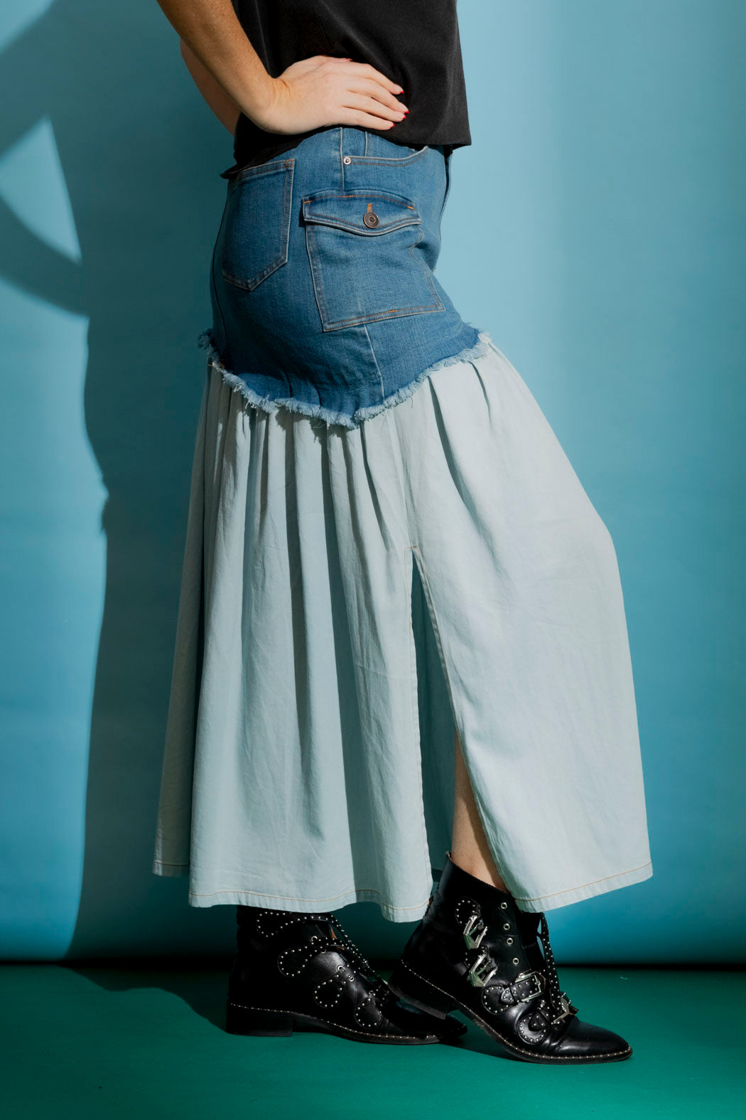 Mid Denim Nicole Skirt