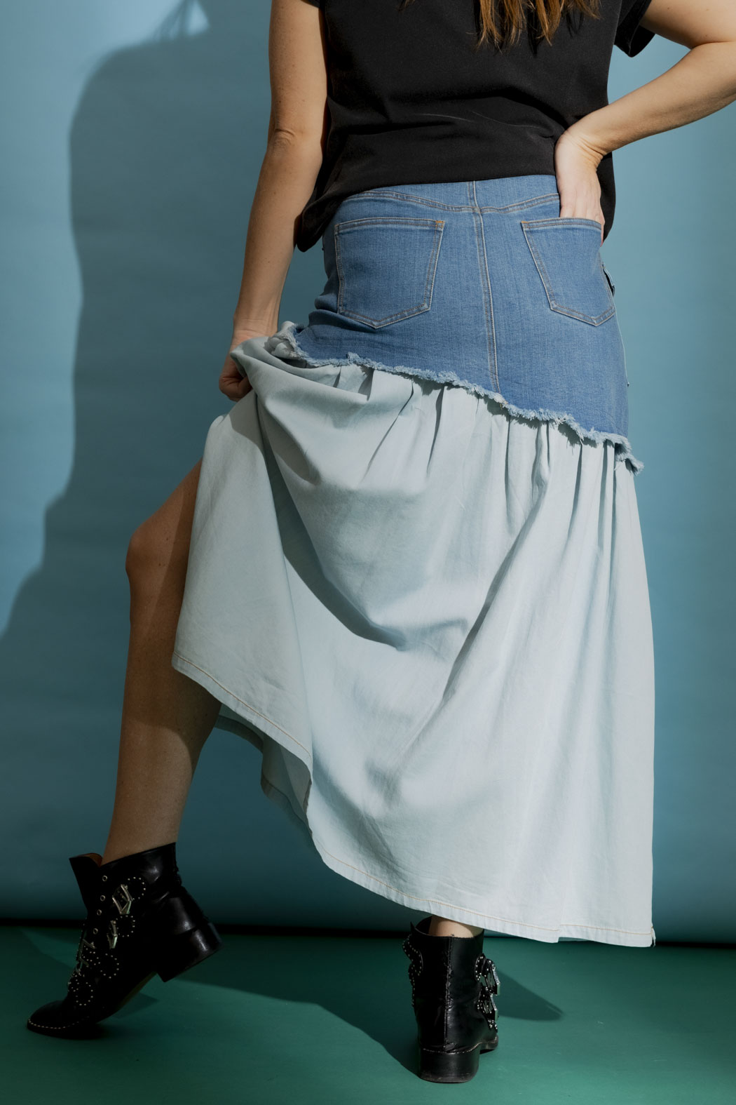 Mid Denim Nicole Skirt