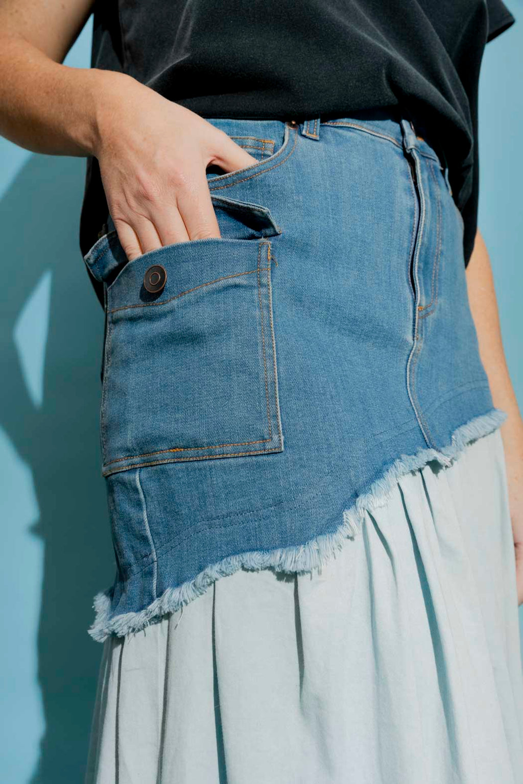 Mid Denim Nicole Skirt