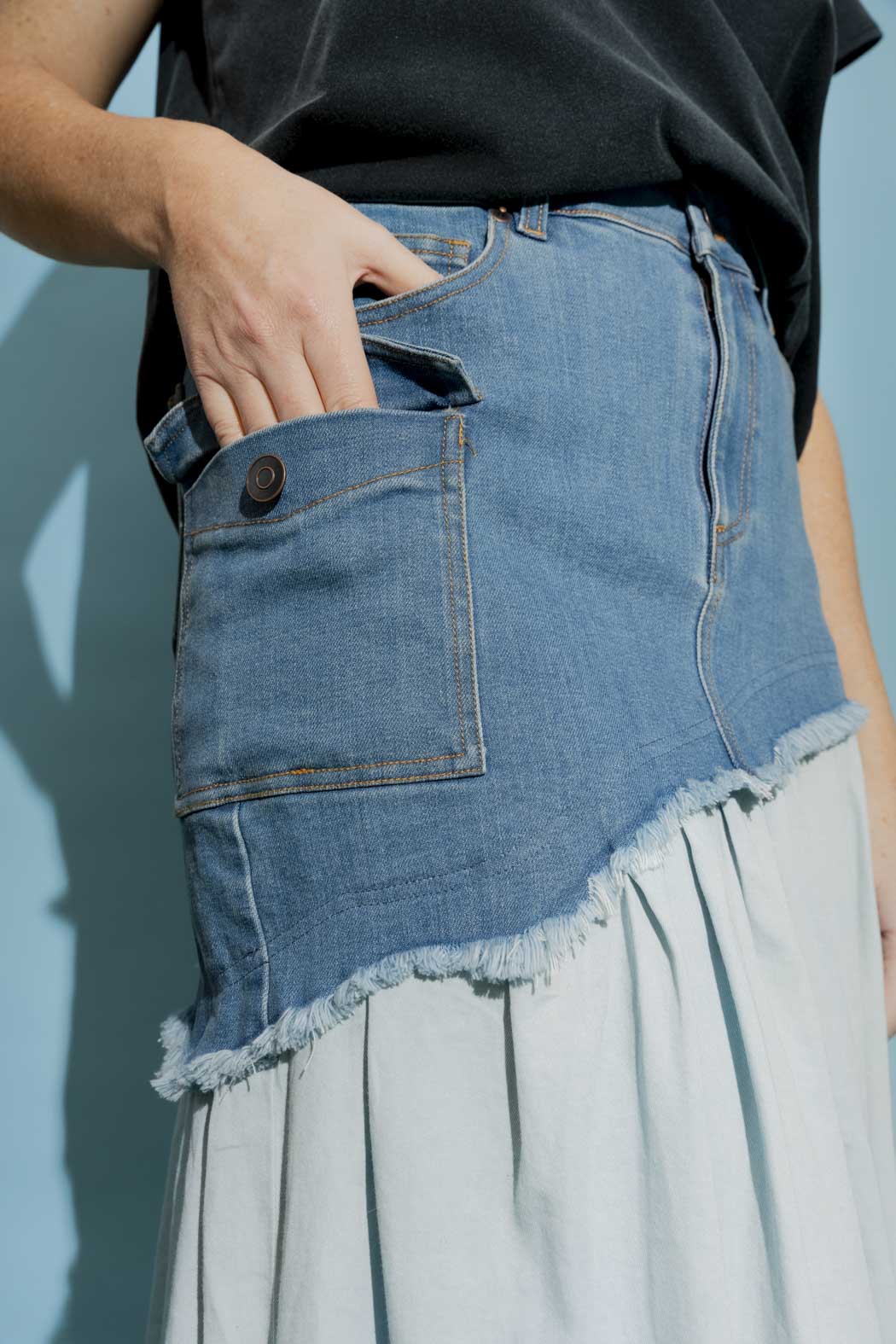 Mid Denim Nicole Skirt