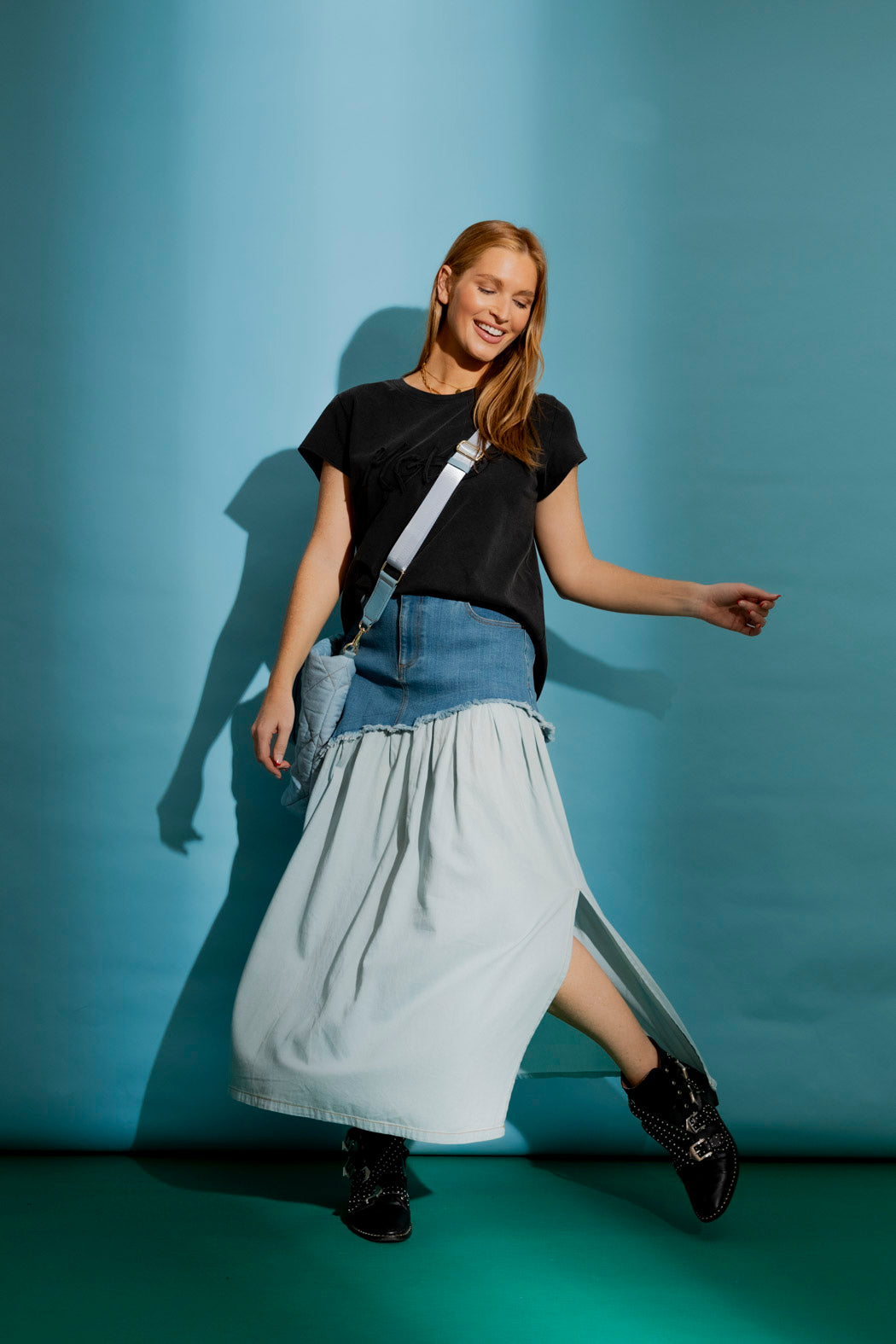 Mid Denim Nicole Skirt