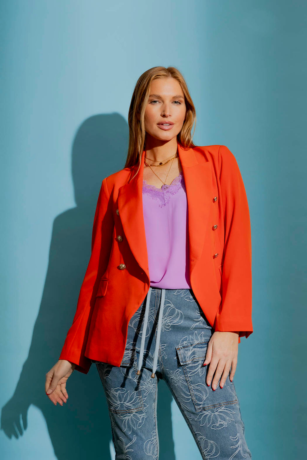 Orange Euro Sisca Blazer