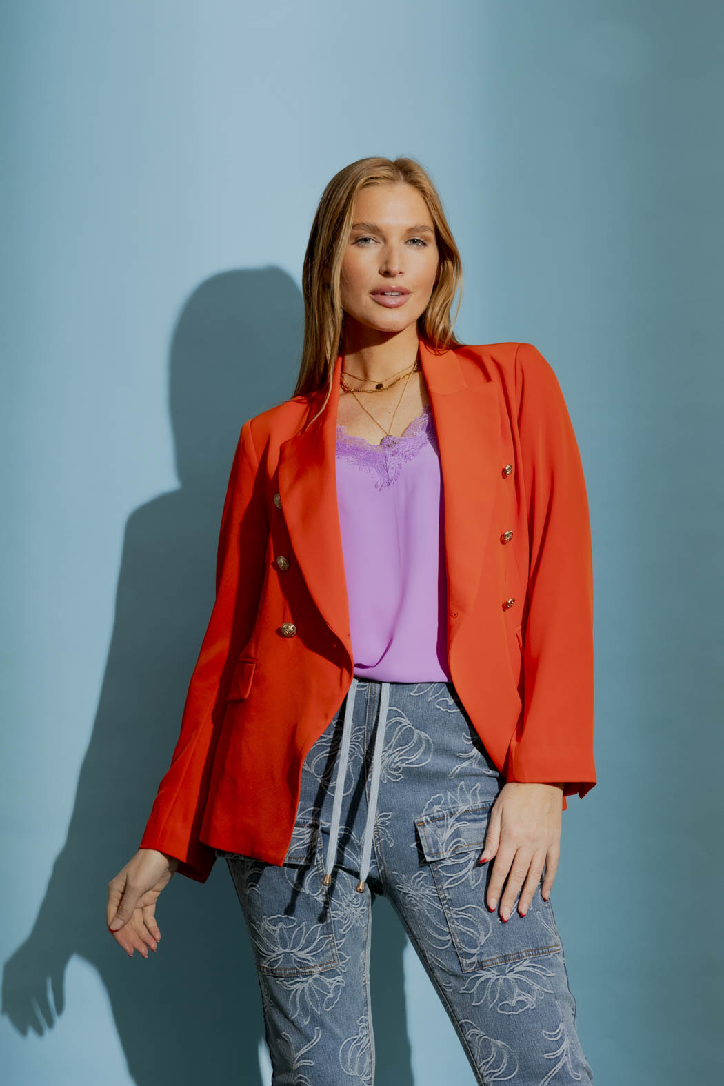 Orange Euro Sisca Blazer