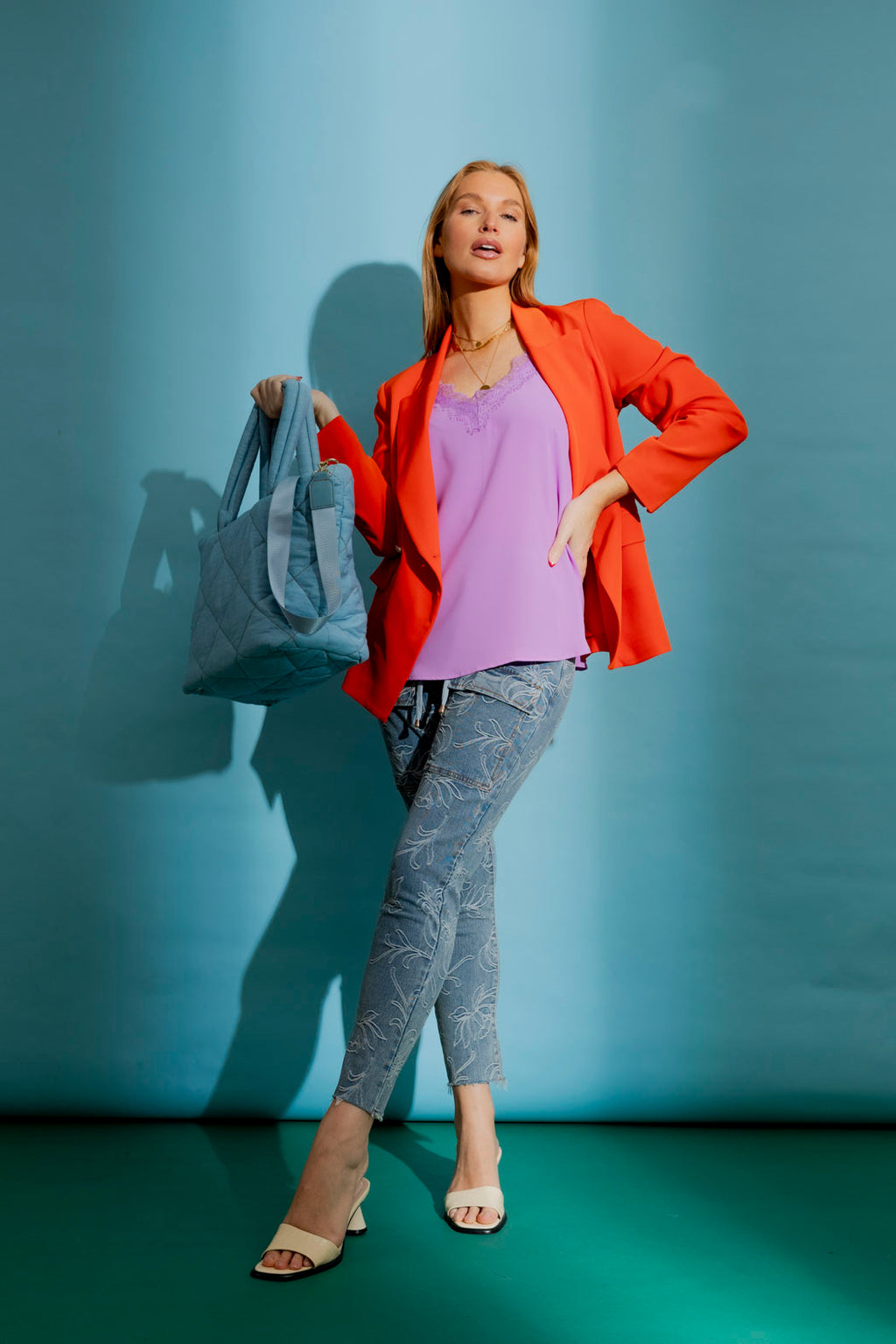 Orange Euro Sisca Blazer