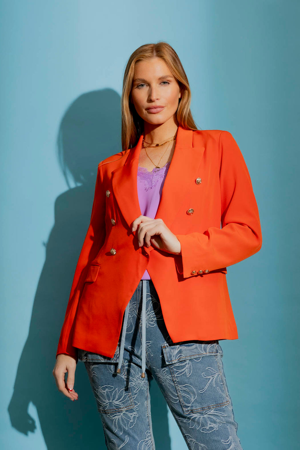 Orange Euro Sisca Blazer