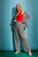 Black / White Stripe Sisca Blazer
