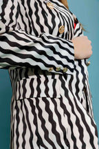 Black / White Stripe Sisca Blazer