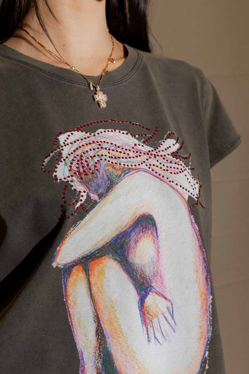 Dark Taupe Madam Cassandra T-Shirt