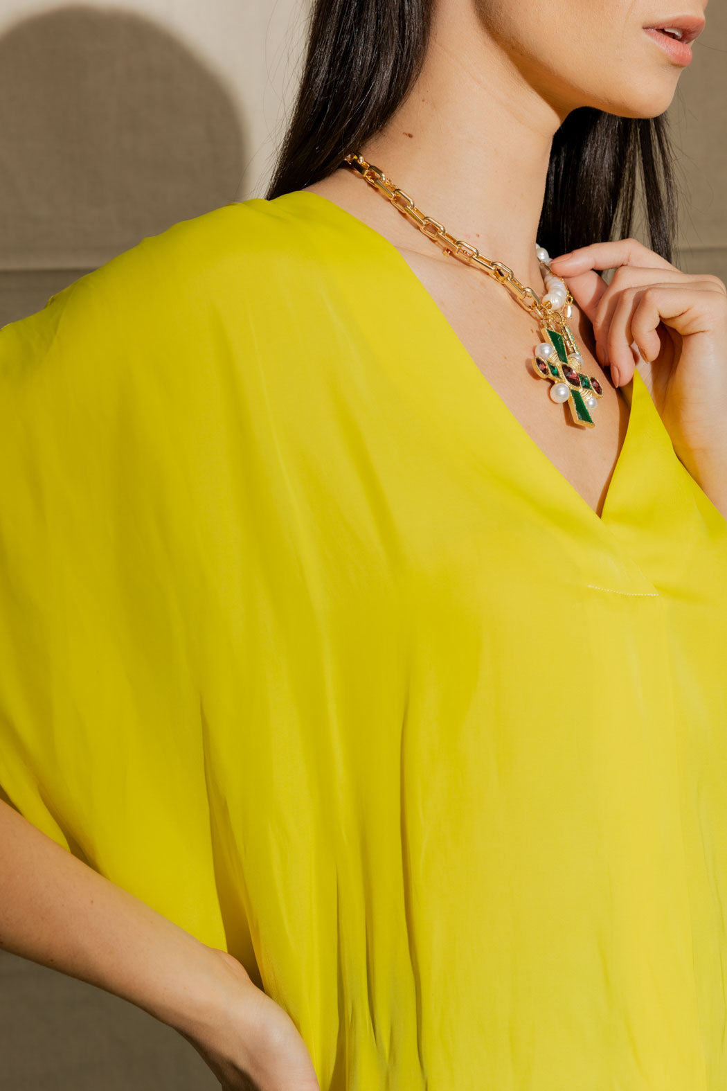 Yellow Silky Bondi Top