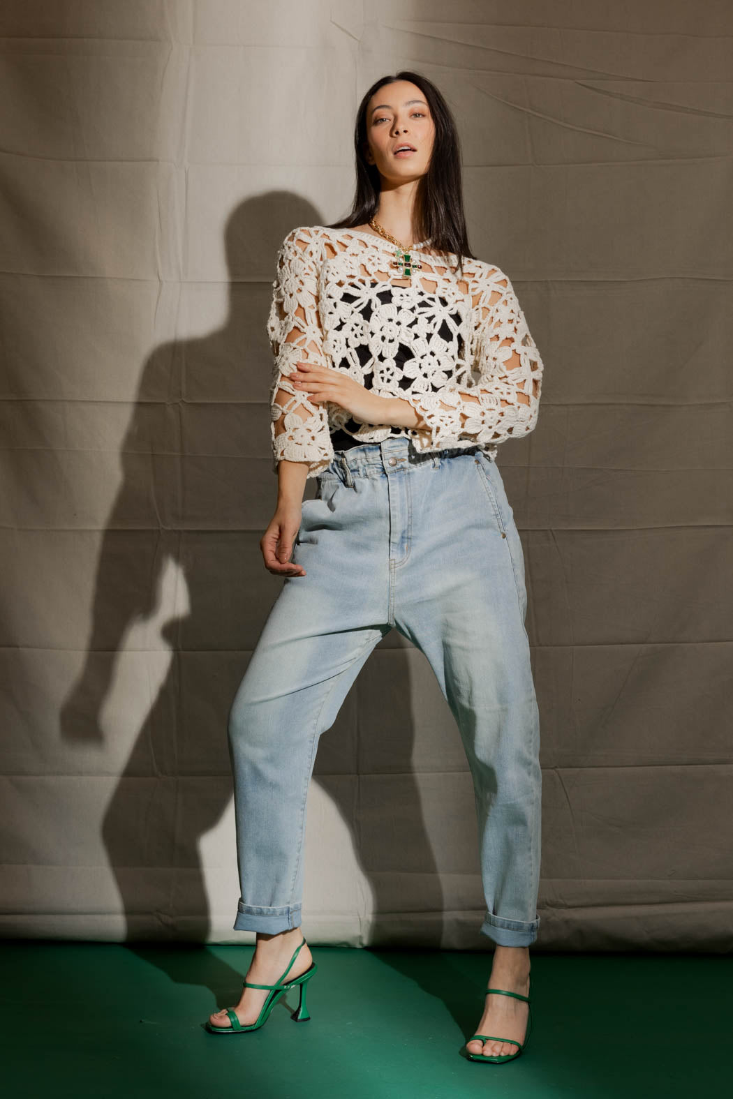 Light Denim Paperbag Jean