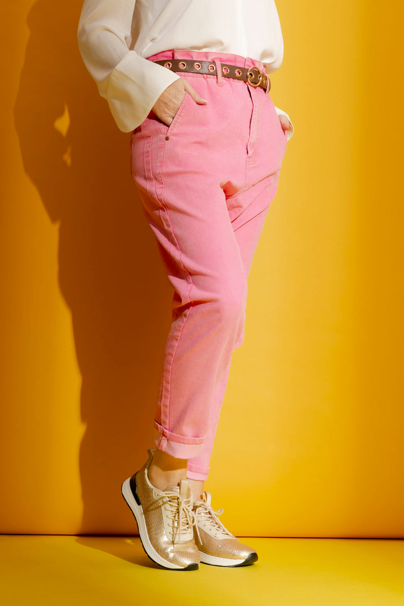 Pink Paperbag Jean