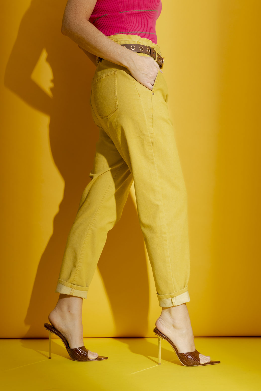 Chartreuse Paperbag Jean