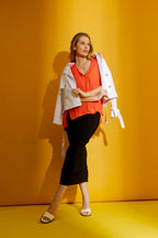 Orange Silky Bondi Top